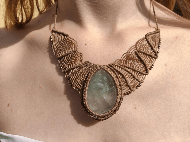 Collier • fluorite verte