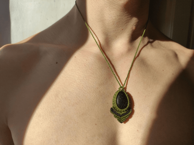 Collier • tourmaline noire