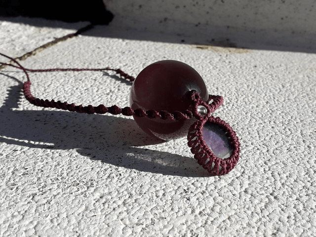 Collier • fluorite violette