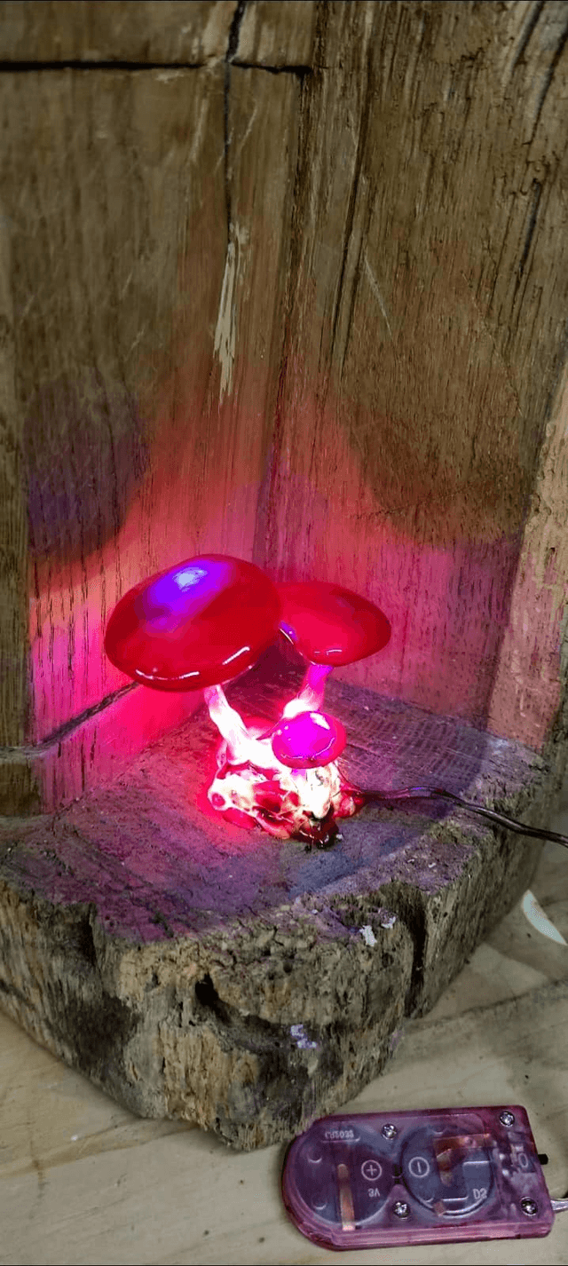 Luminaire champis 🍄 rouge bordeaux