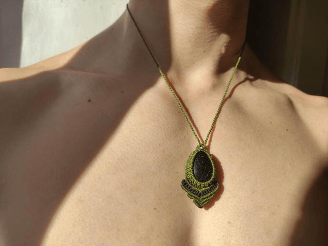 Collier • tourmaline noire