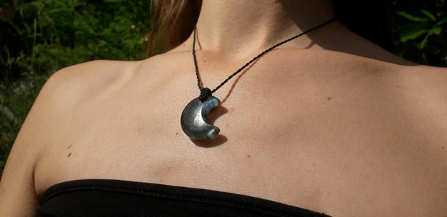 Collier lune • labradorite 