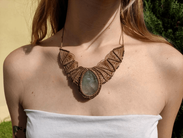 Collier • fluorite verte