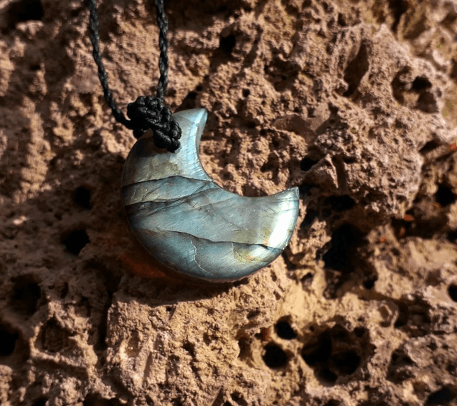 Collier lune • labradorite 