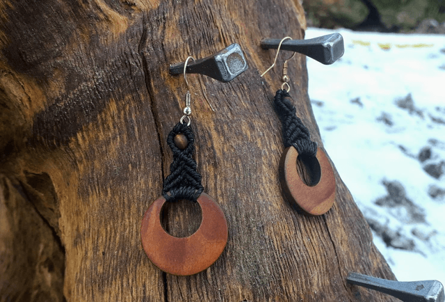 Boucles d'oreilles • bois